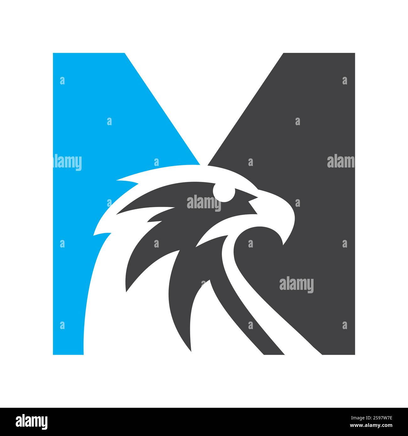 Anfangsbuchstabe M Eagle Logo. Eagle Head Logo Konzept Für Unternehmensunternehmen Vektorvorlage Stock Vektor