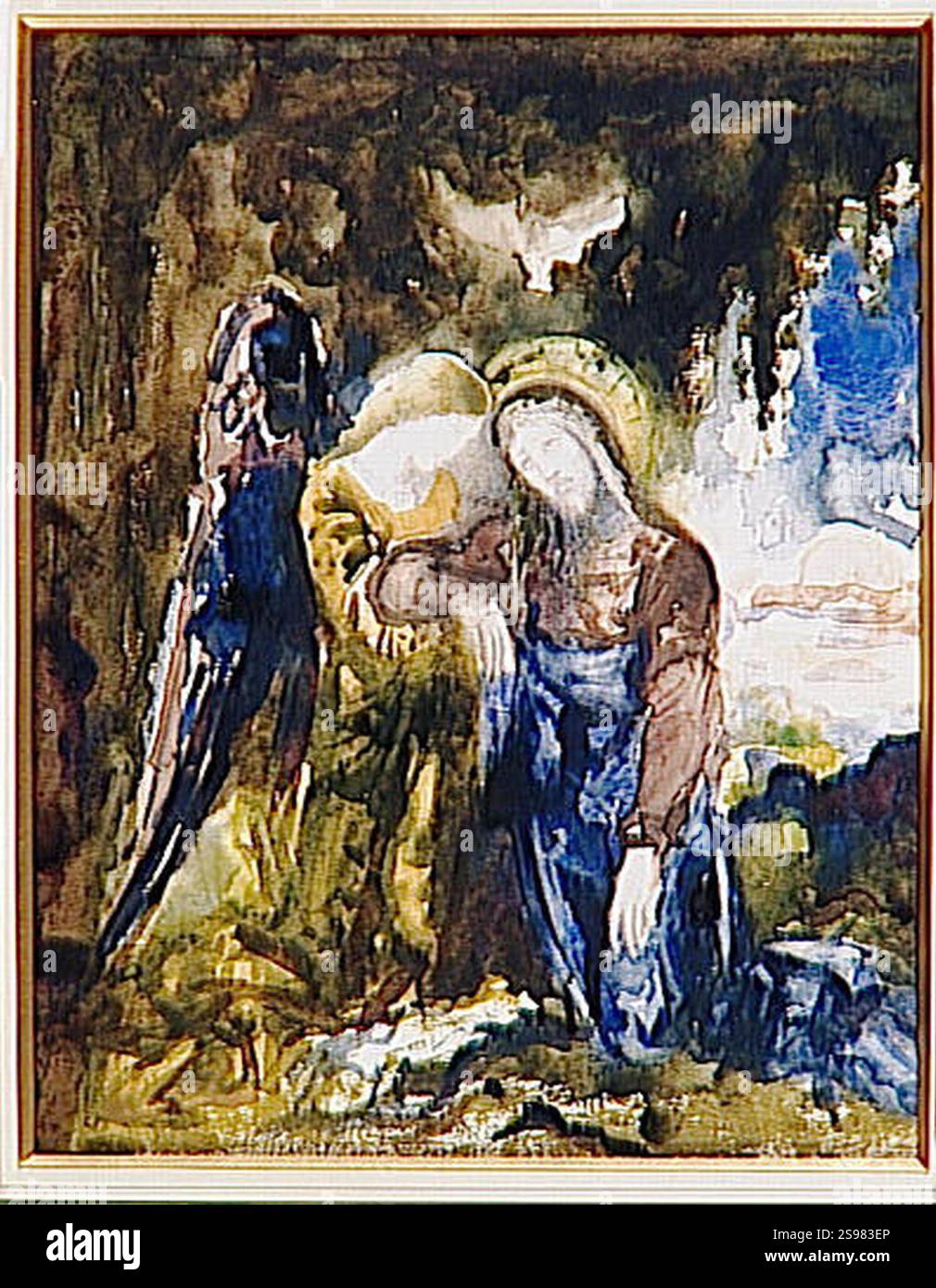 Gustave Moreau-Le Christ au jardin des oliviers-Cat. 586. Stockfoto