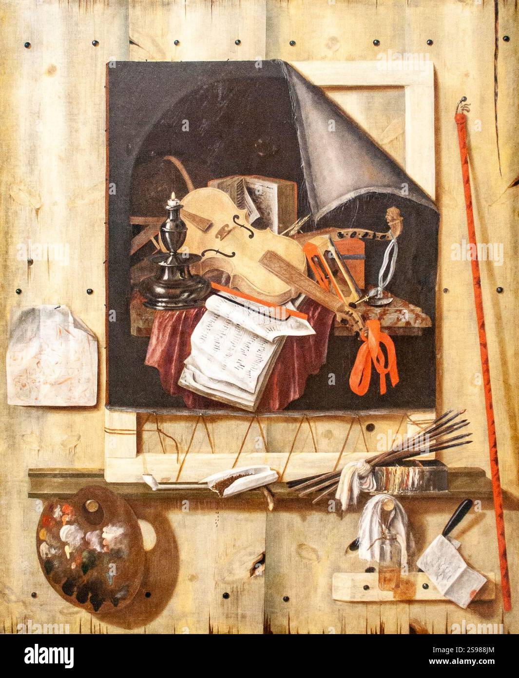 Gysbrechts - Les attributs du peintre - sans cadre. Stockfoto
