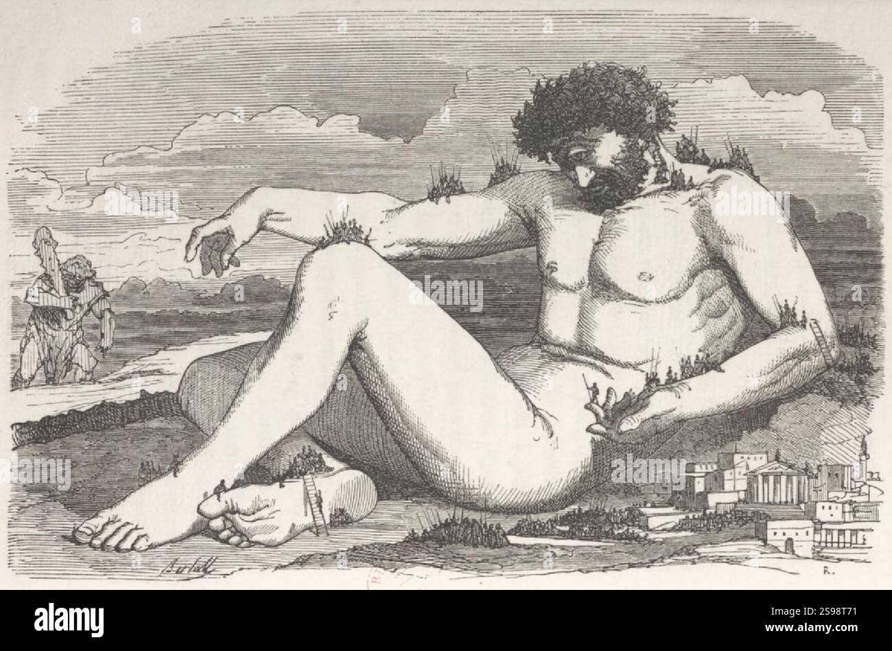 Hawthorne - Le Livre des merveilles, seconde partie, trad. Rabillon, 1882 (Erntegut Seite 97). Stockfoto