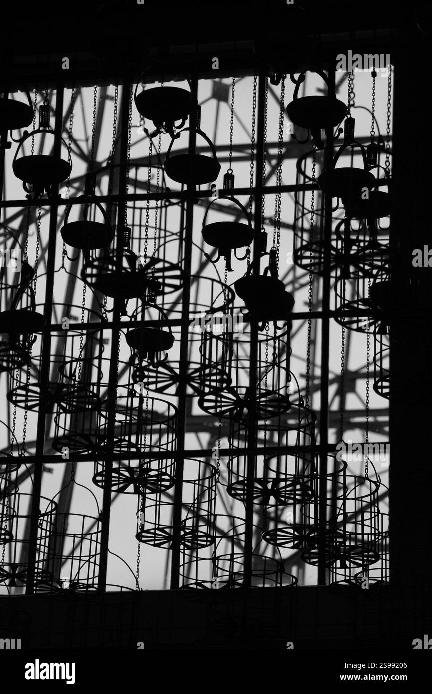 Blick von außen in die Waschkaue Stockfoto