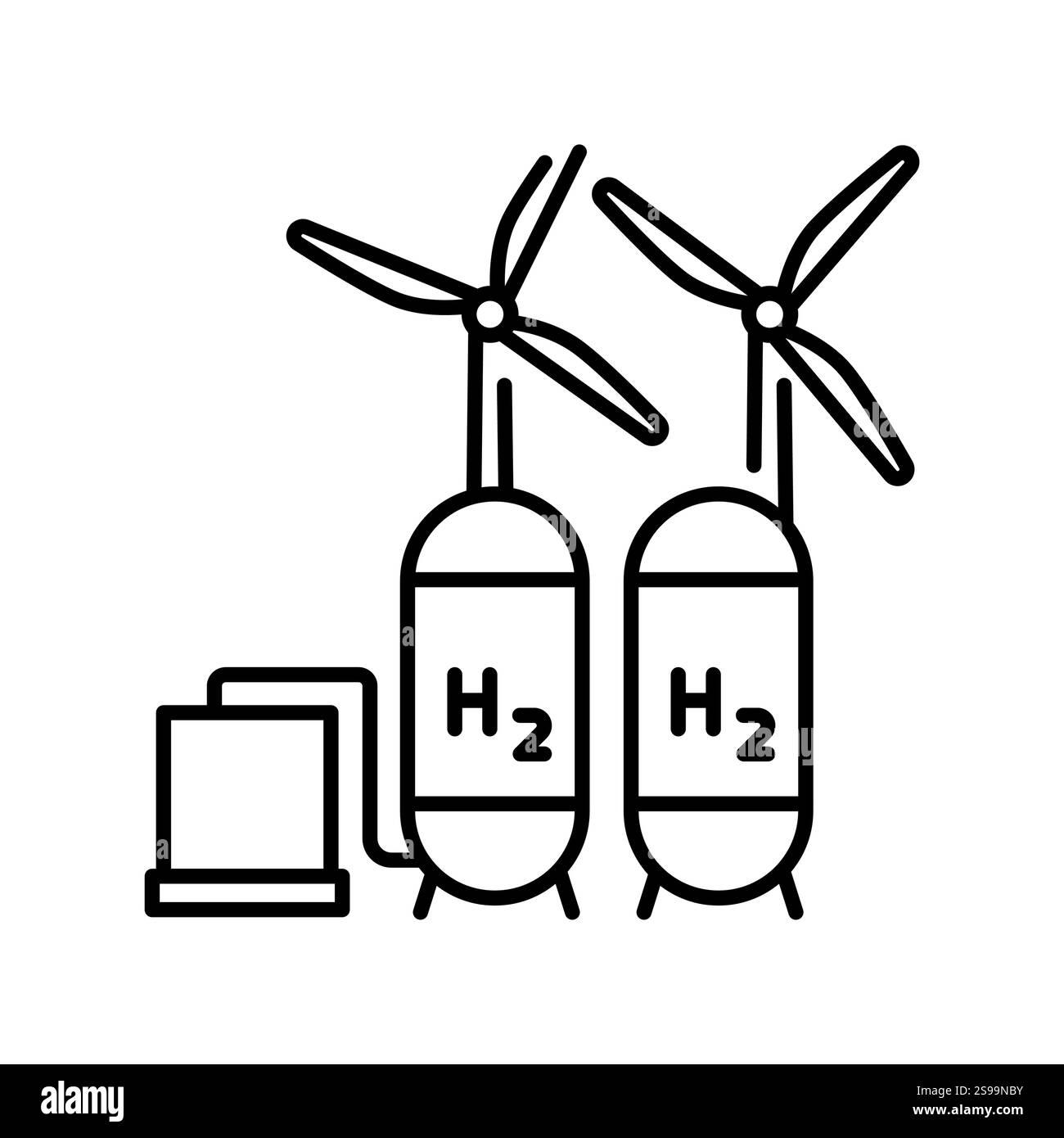 Zeile für erneuerbare Energiequellen, schwarzes Symbol. Signieren Sie für Webseite, mobile App, Schaltfläche, Logo. Schaltfläche Vektorisoliert. Bearbeitbare Kontur. Stock Vektor