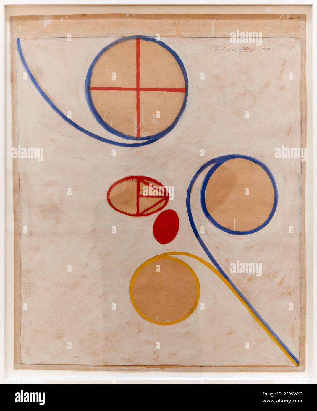 SERIE WUS / JUSTJÄRNAN, die Seven-Zack Star Serie, Gruppe V, 1908, Tempera, Gouache, und Graphit auf Papier, auf Leinwand montiert, Hilma AF Klint (1862 Stockfoto