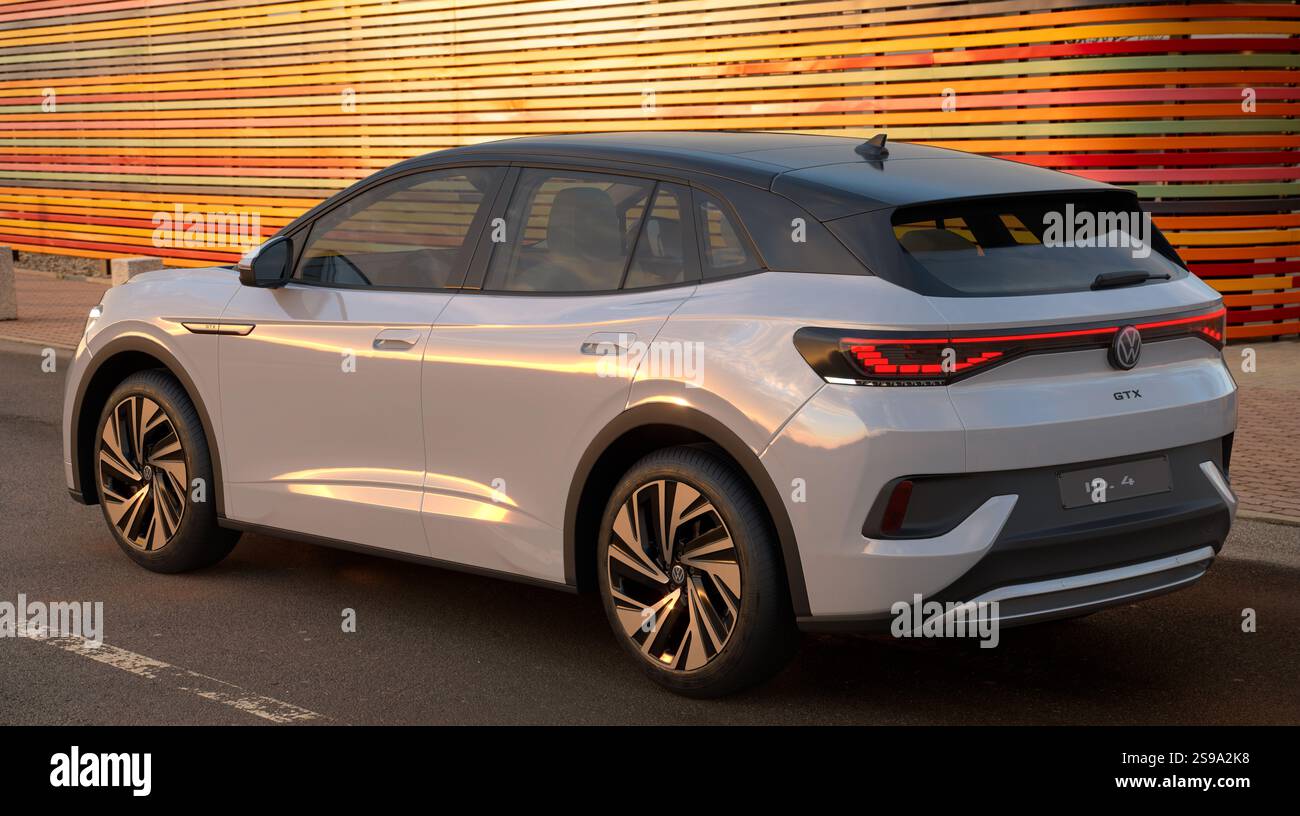 Volkswagen ID.4 GTX – sportlicher elektrischer SUV Stockfoto