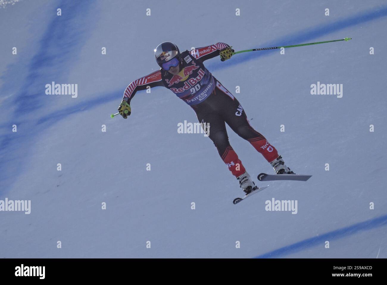 KITZBÜHEL, ÖSTERREICH - 25. JANUAR: James Crawford aus Kanada beim Audi FIS Alpine Ski World Cup - Herren-Abfahrt am 25. Januar 2025 in Kitzbühel, Österreich. 250125 SEPA 26 038 - 20250125 PD6905 Stockfoto