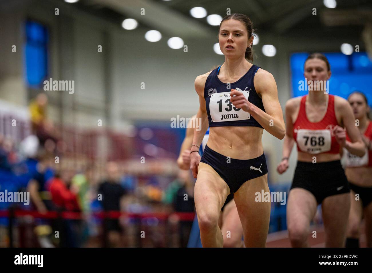 Berit Janowitz (Kölner Leichtathletik); LV-Nordrhein-Hallenmeisterschaften am 25.01.2025 in der Leichtathletik-Halle des TSV Bayer 04 Leverkusen, Leverkusen (Nordrhein-Westfalen). Stockfoto