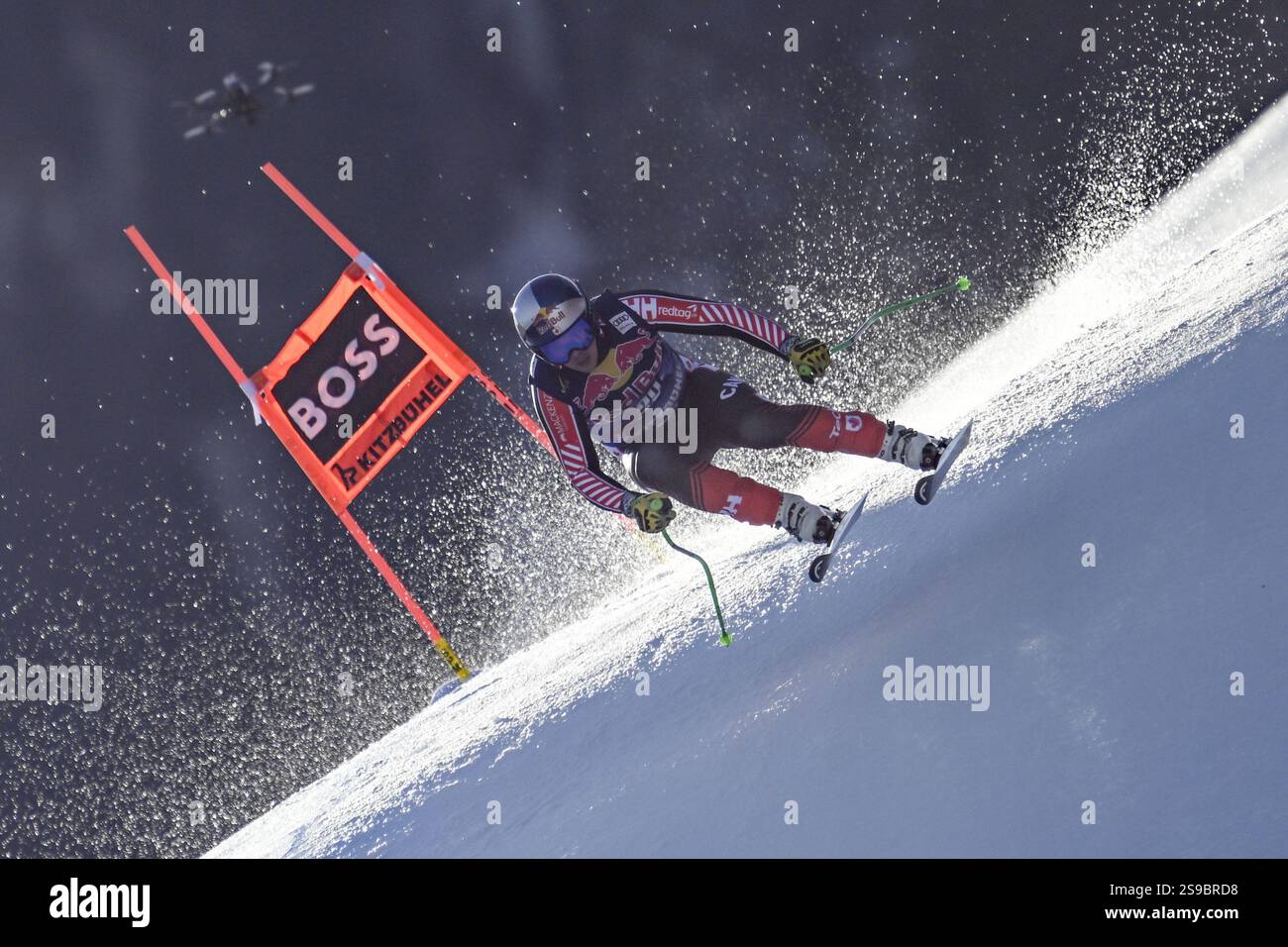KITZBÜHEL, ÖSTERREICH - 25. JANUAR: James Crawford aus Kanada beim Audi FIS Alpine Ski World Cup - Herren-Abfahrt am 25. Januar 2025 in Kitzbühel, Österreich. 250125 SEPA 26 044 - 20250125 PD9971 Stockfoto