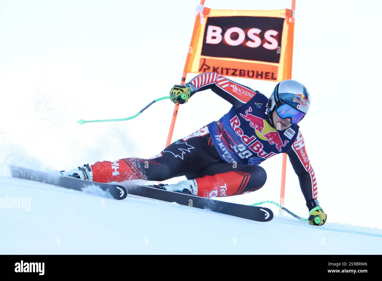 KITZBÜHEL, ÖSTERREICH - 25. JANUAR: James Crawford aus Kanada beim Audi FIS Alpine Ski World Cup - Herren Downhill am 25. Januar 2025 in Kitzbühel, Österreich .250125 SEPA 07 034 - 20250125 PD9992 Stockfoto