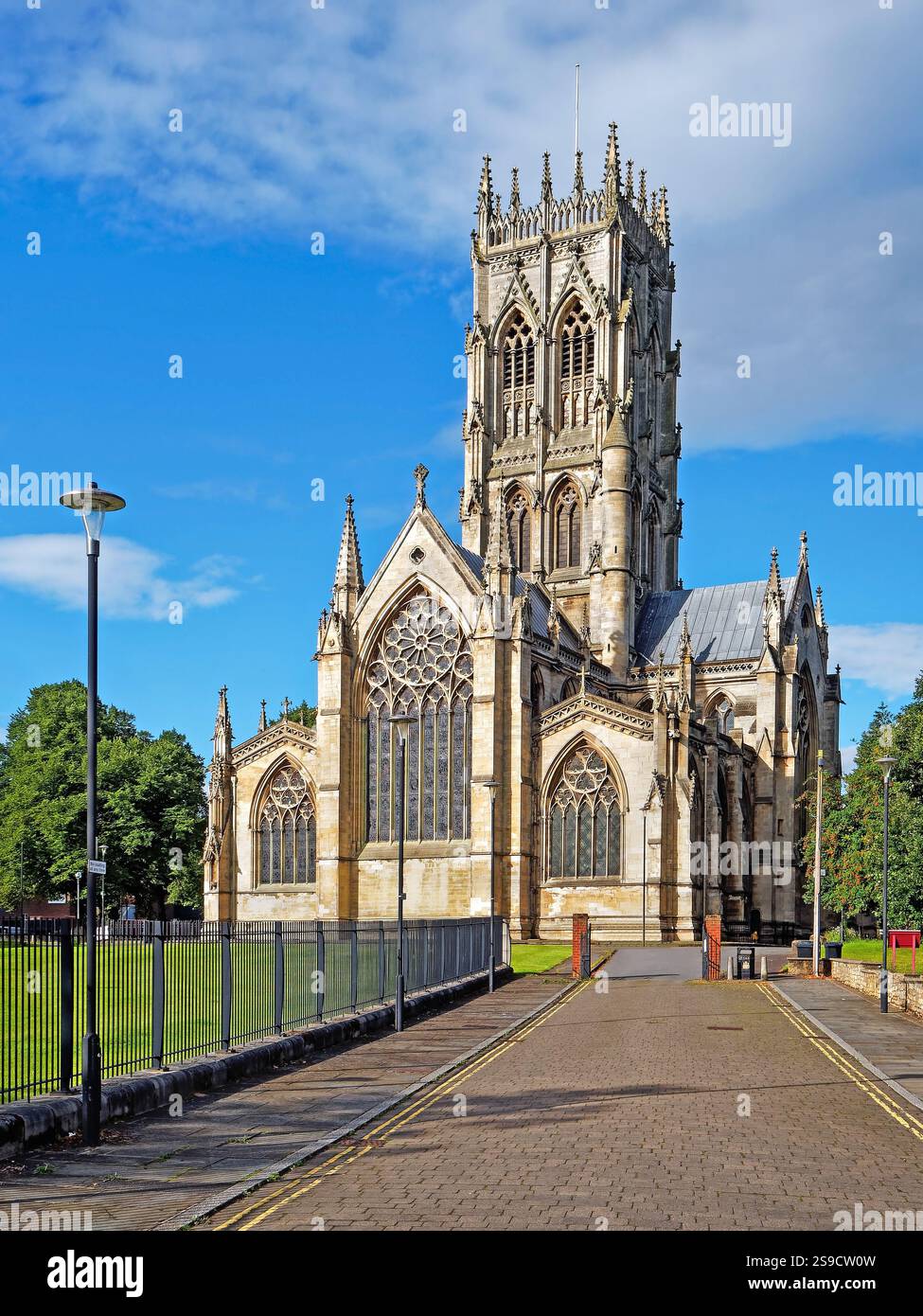 UK, South Yorkshire, Doncaster, Doncaster Minster oder St. George's Church. Stockfoto