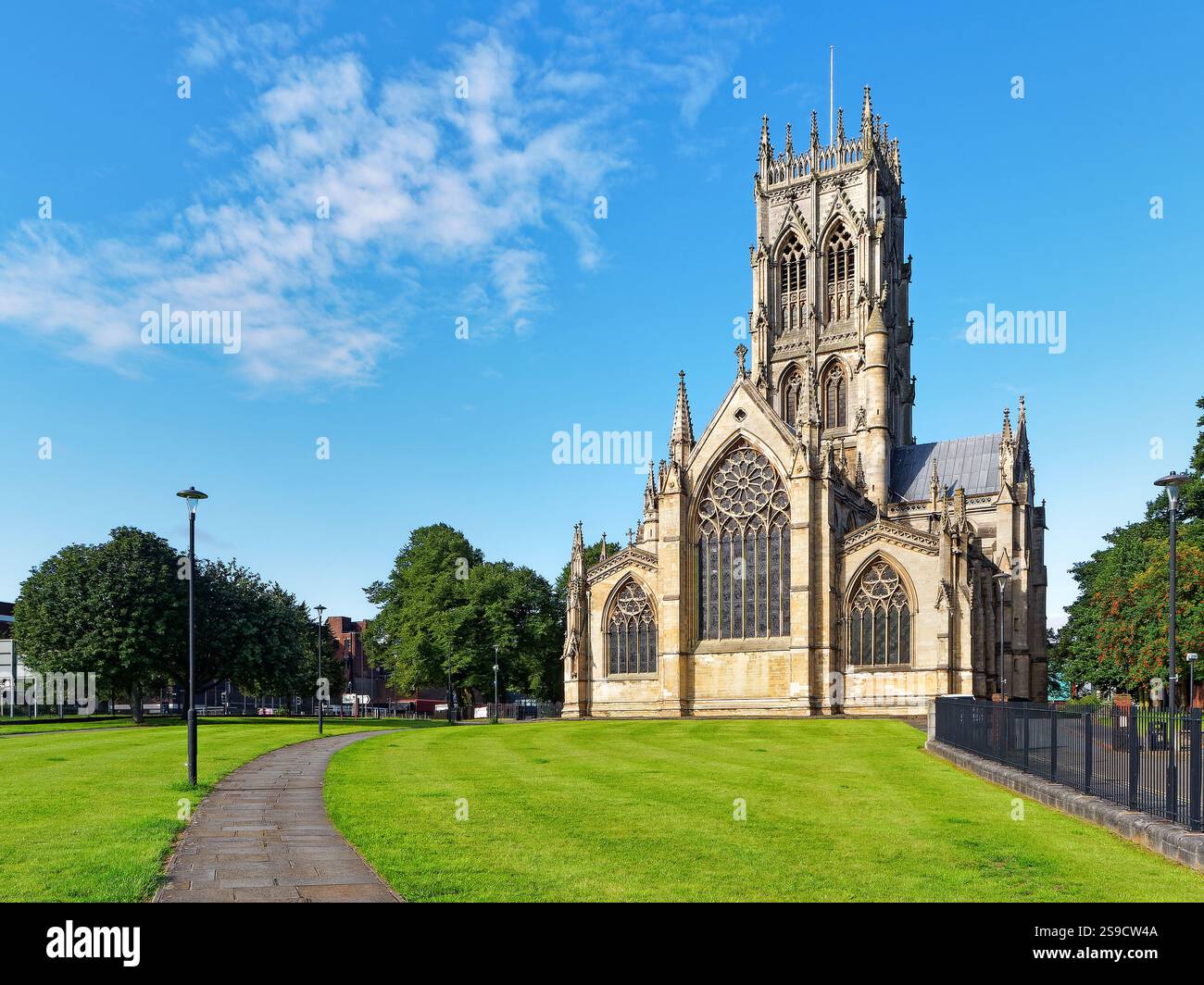 UK, South Yorkshire, Doncaster, Doncaster Minster oder St. George's Church. Stockfoto
