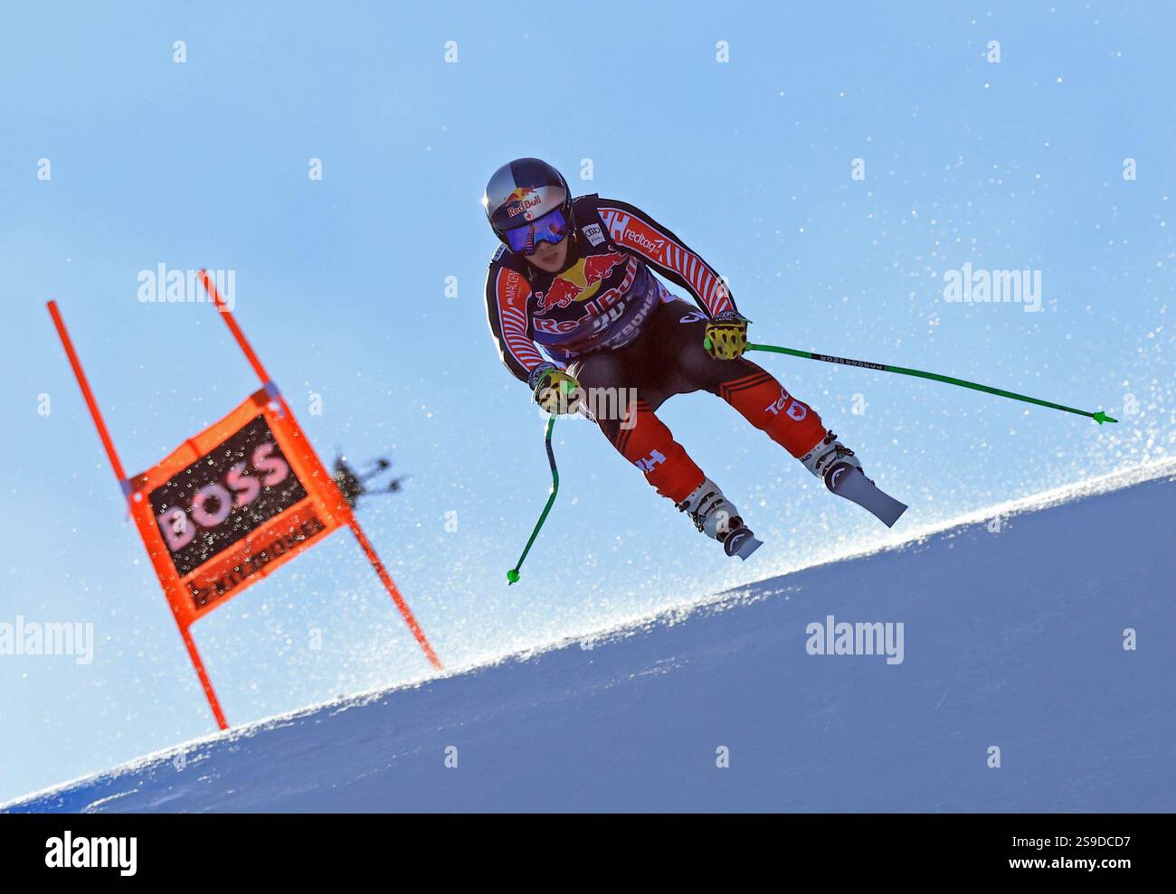 25. Januar 2025; Kitzbühel, Tirol, Österreich; FIS Alpine Ski World Cup Herren Downhill; James Crawford (CAN) Stockfoto
