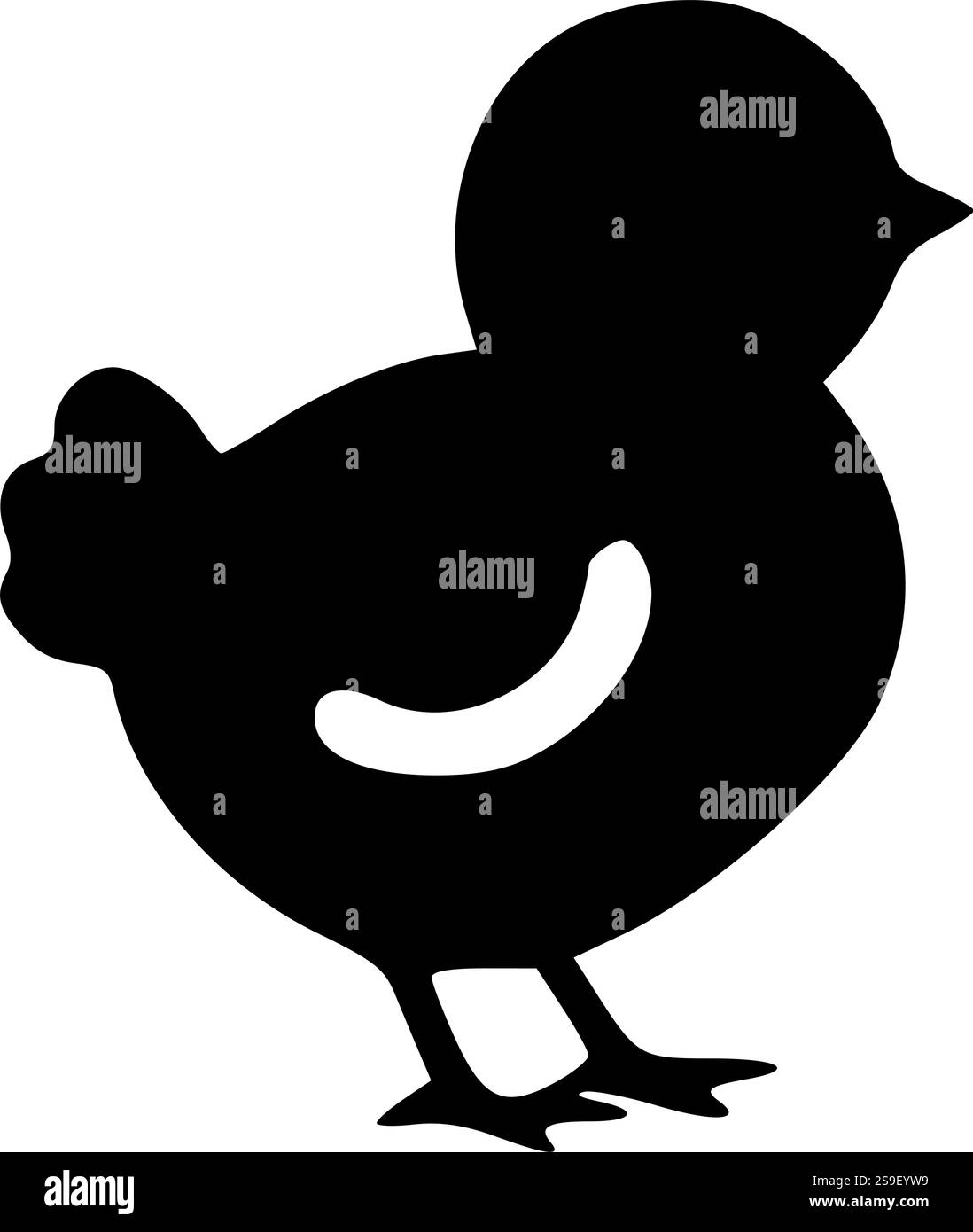 Chick Silhouette perfekt für Osterbasteln, Frühlingsdekor und Sublimationsprojekte Stock Vektor