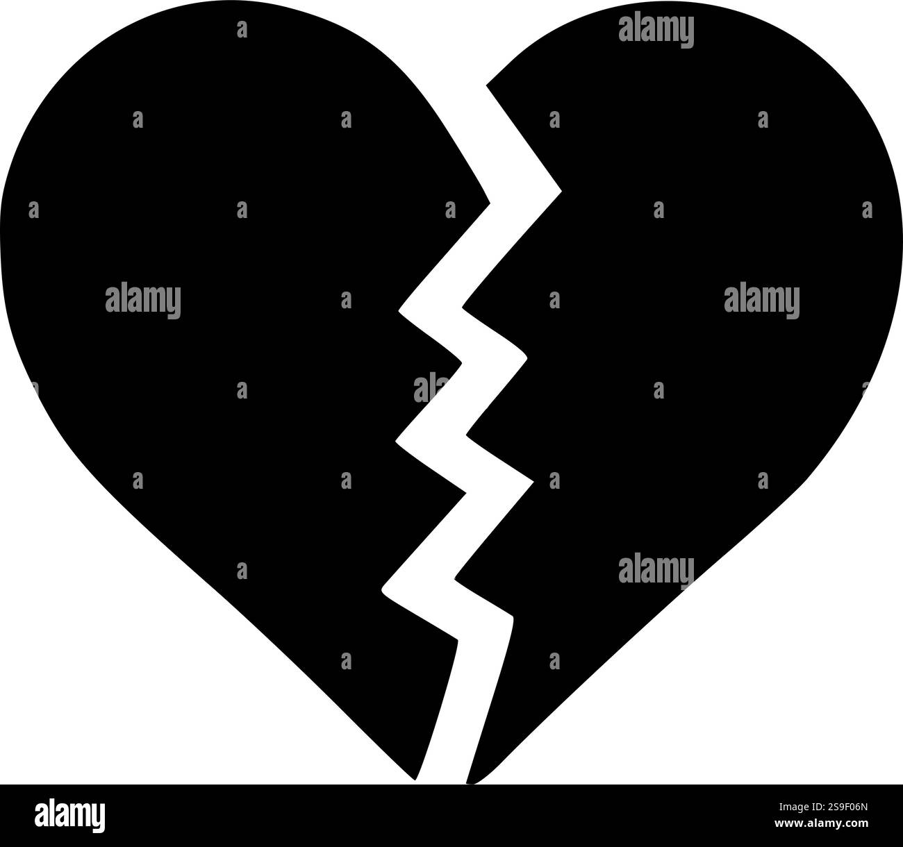 Die Silhouette mit Herzverschluss ist perfekt für Bastelarbeiten am Valentinstag, Liebesmotive und romantische Sublimationsprojekte Stock Vektor