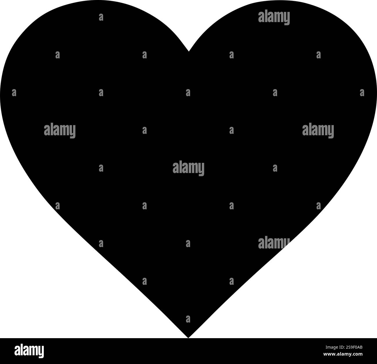 Klassische Herzform, perfekt für Bastelarbeiten am Valentinstag, Liebesmotive und Sublimationsprojekte Stock Vektor