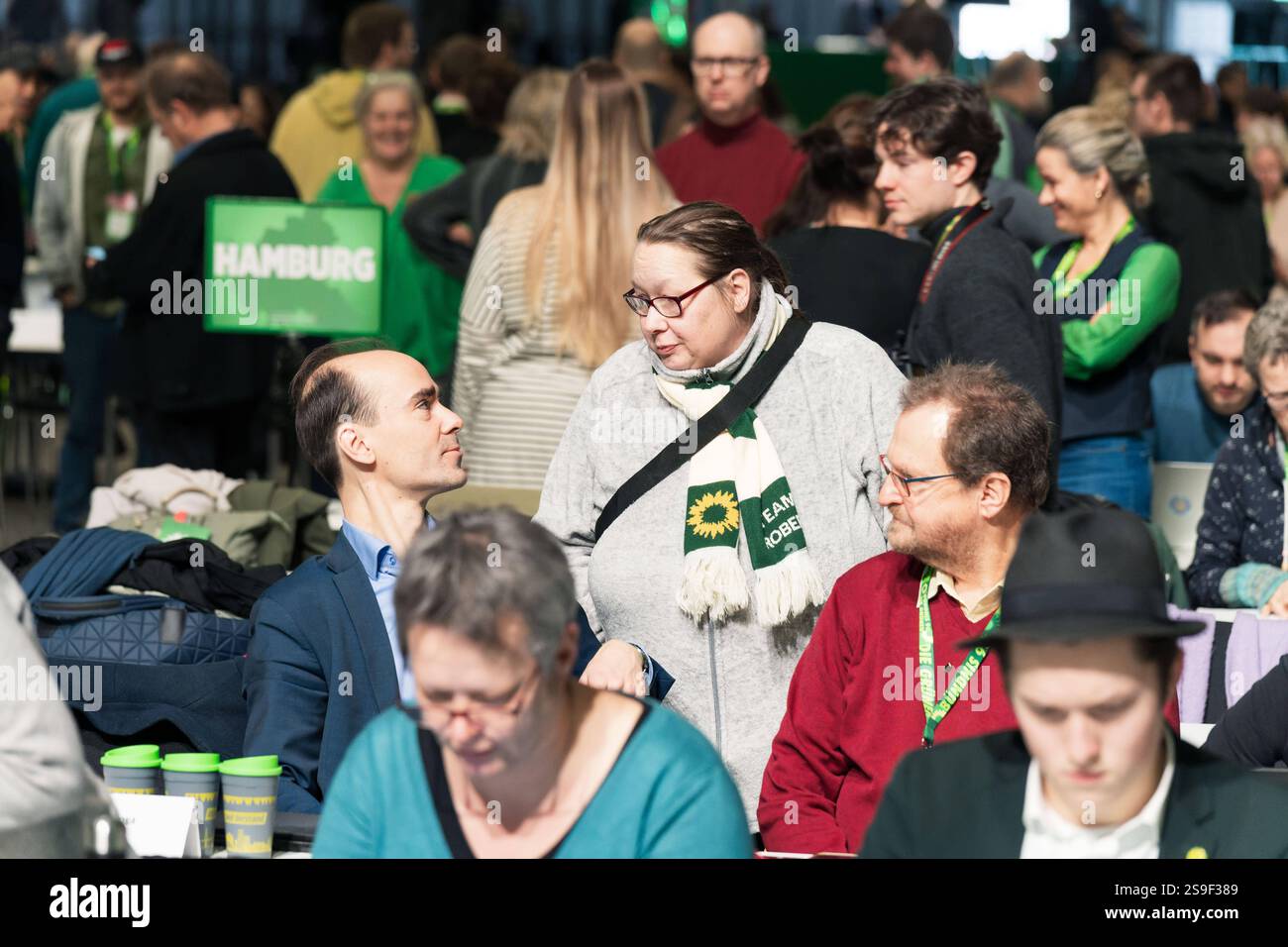 26.01.2025,Berlin,Bundesdelegiertenkonferenz Bündnis 90 Grüne im CityCube *** 26 01 2025,Berlin,Allianz 90 Grüne Bundesdelegiertenkonferenz im CityCube Stockfoto