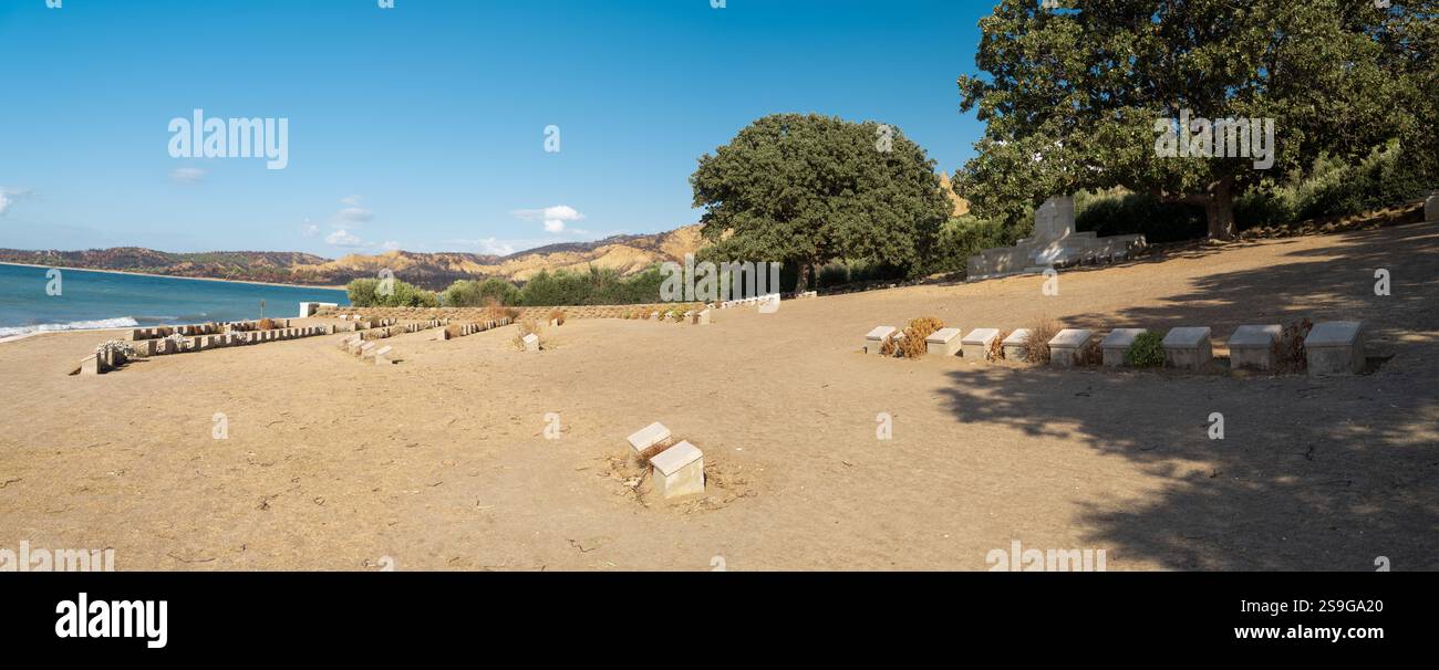 Canakkale, Türkei - 09.14.2024: Anzac Cove Monument. Der Ort, an dem die Schlacht von Gallipoli ausgetragen wurde Stockfoto