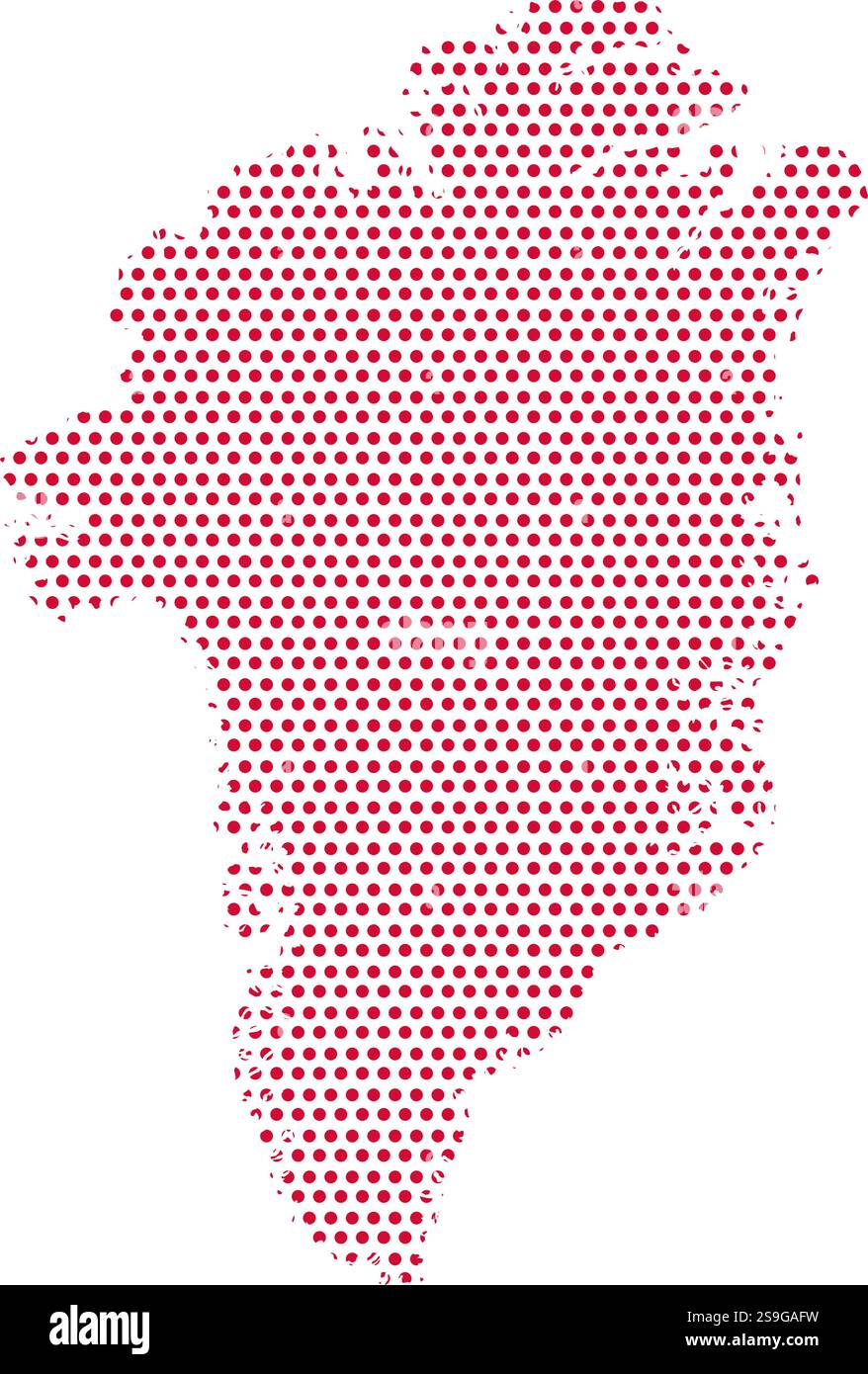 Grönland-Karte mit gepunktetem Muster Vektor-Illustration Stock Vektor