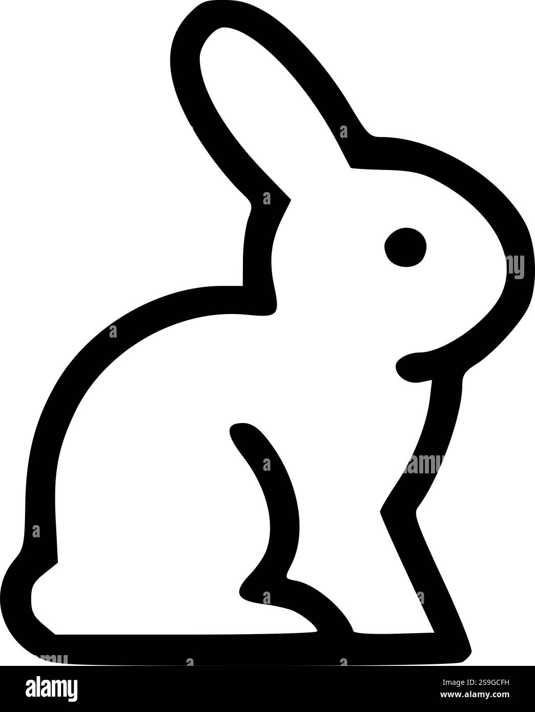 Hase Silhouette perfekt für Osterbasteln, Frühlingsdekor und Sublimationsprojekte Stock Vektor