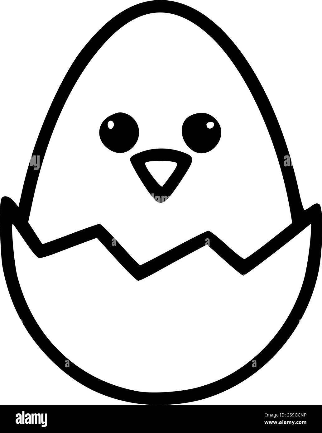 Die Silhouette der Schlüpfküken ist perfekt für Osterbasteleien, Frühlingsdekor und Sublimationsprojekte Stock Vektor