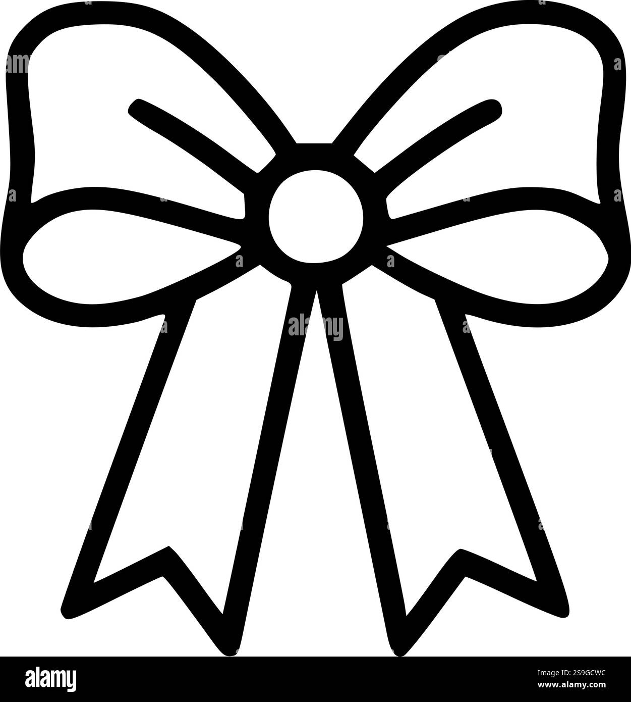 Elegante Schleifenform, perfekt für Geschenke, Weihnachtsdekoration und Sublimationsprojekte Stock Vektor