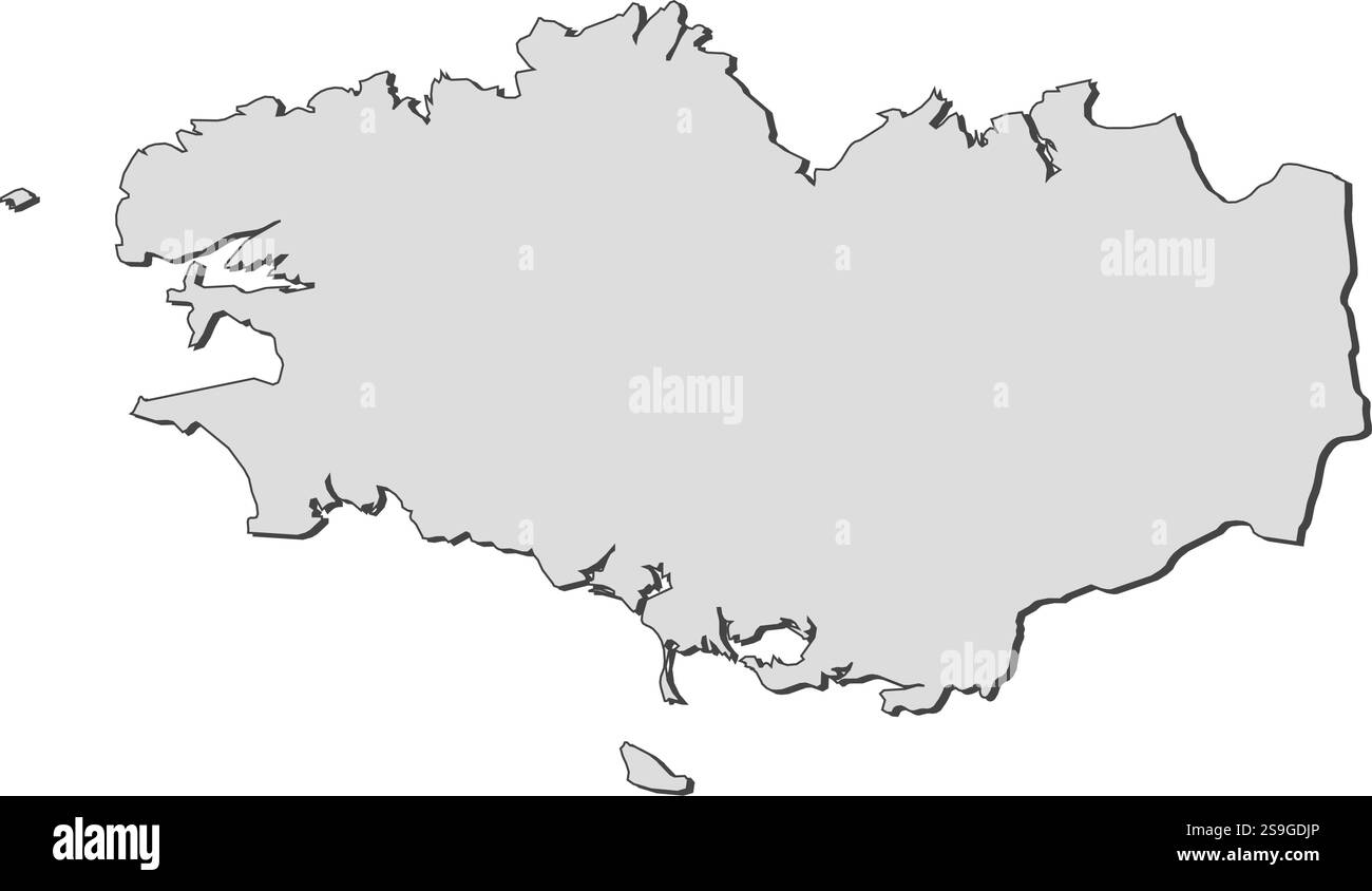 Bretagne region map Stock-Vektorgrafiken kaufen - Alamy