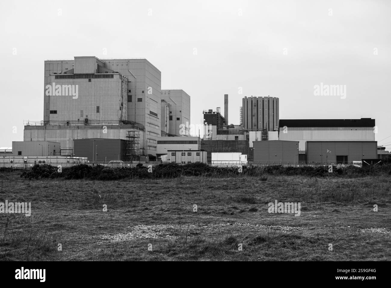 Dungeness B Power Station, ein Kernkraftwerk, das jetzt stillgelegt wird, Romney Marsh, Kent, England, Großbritannien Stockfoto