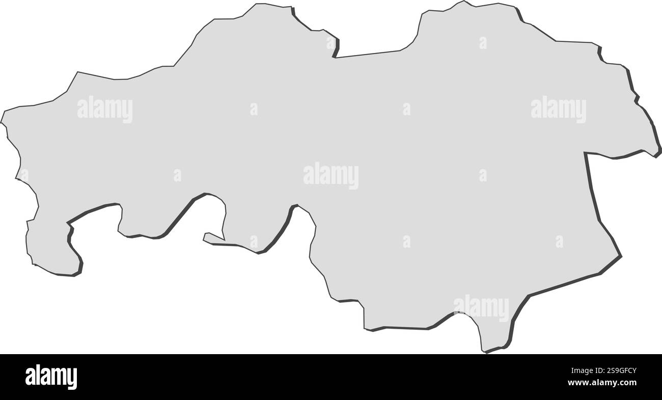 Karte von Nord-Brabant, eine Provinz der Niederlande. Stock Vektor