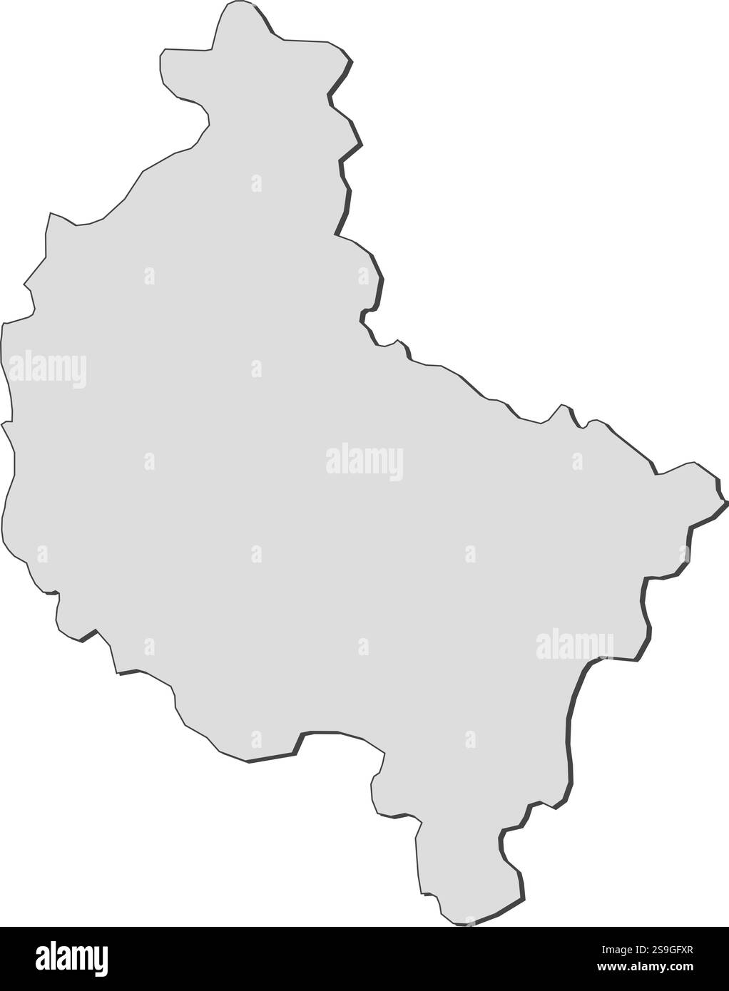 Karte von Großpolen, einer Provinz Polens. Stock Vektor Karte von Großpolen, einer Provinz Polens. Stock Vektor
