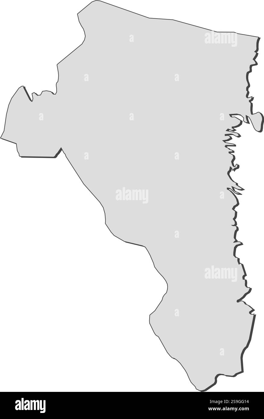 Karte von Gävleborg County, einer Provinz von Schweden. Stock Vektor