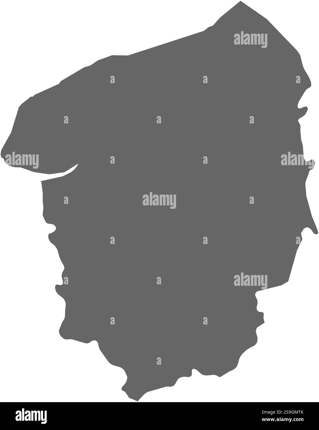 Karte der Obernormandie, eine Provinz Frankreichs. Stock Vektor