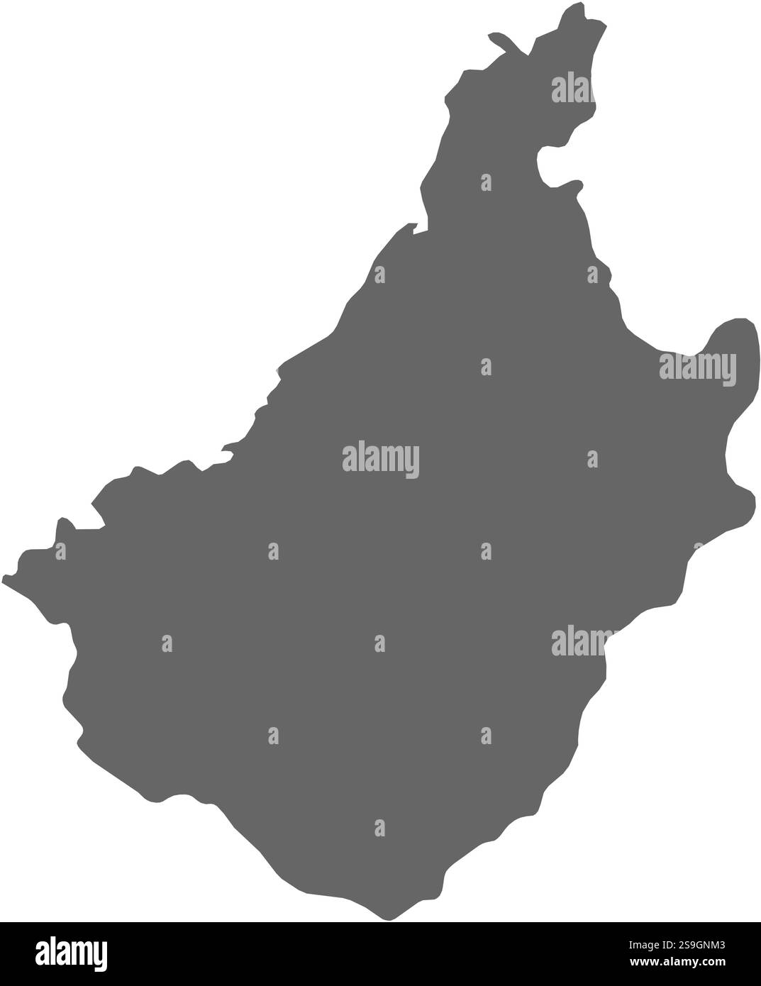 Karte von Chagang, einer Provinz Nordkoreas. Stock Vektor