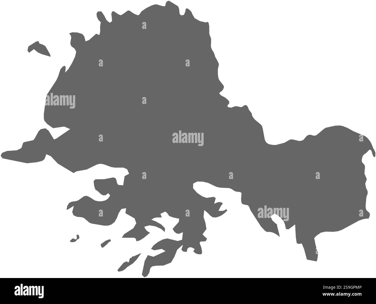 Karte von Süd-Hwanghae, einer Provinz Nordkoreas. Stock Vektor