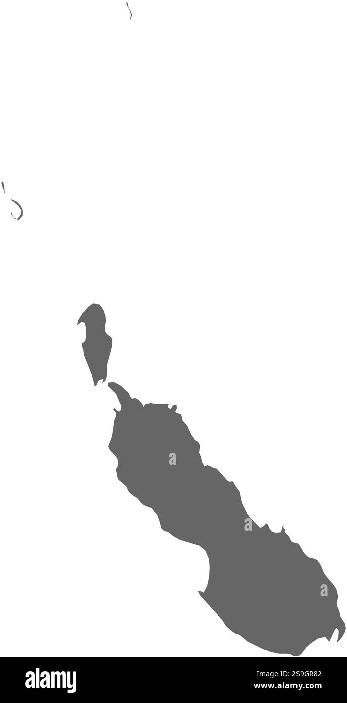 Karte der autonomen Region Bougainville, einer Provinz von Papua-Neuguinea. Stock Vektor