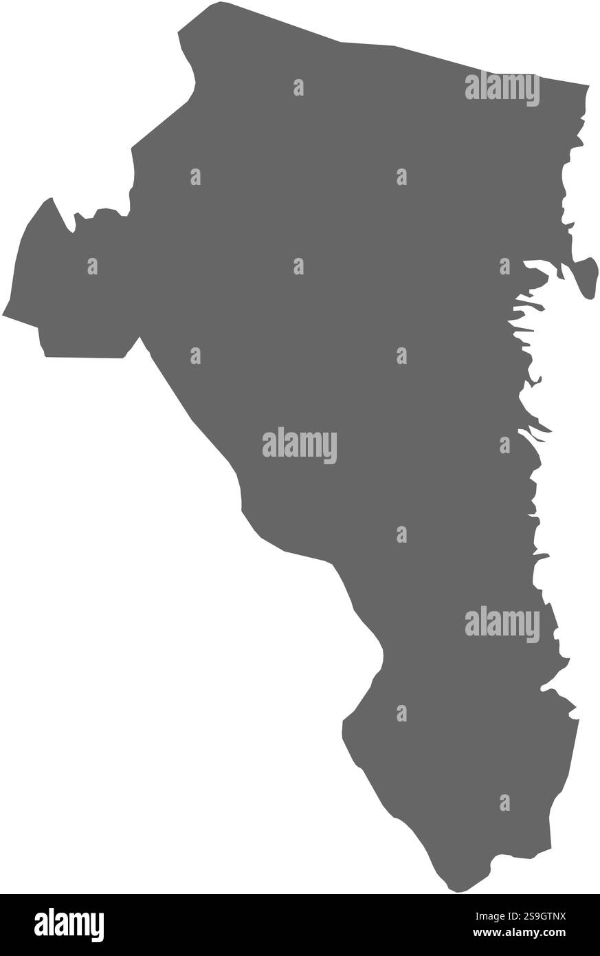 Karte von Gävleborg County, einer Provinz von Schweden. Stock Vektor