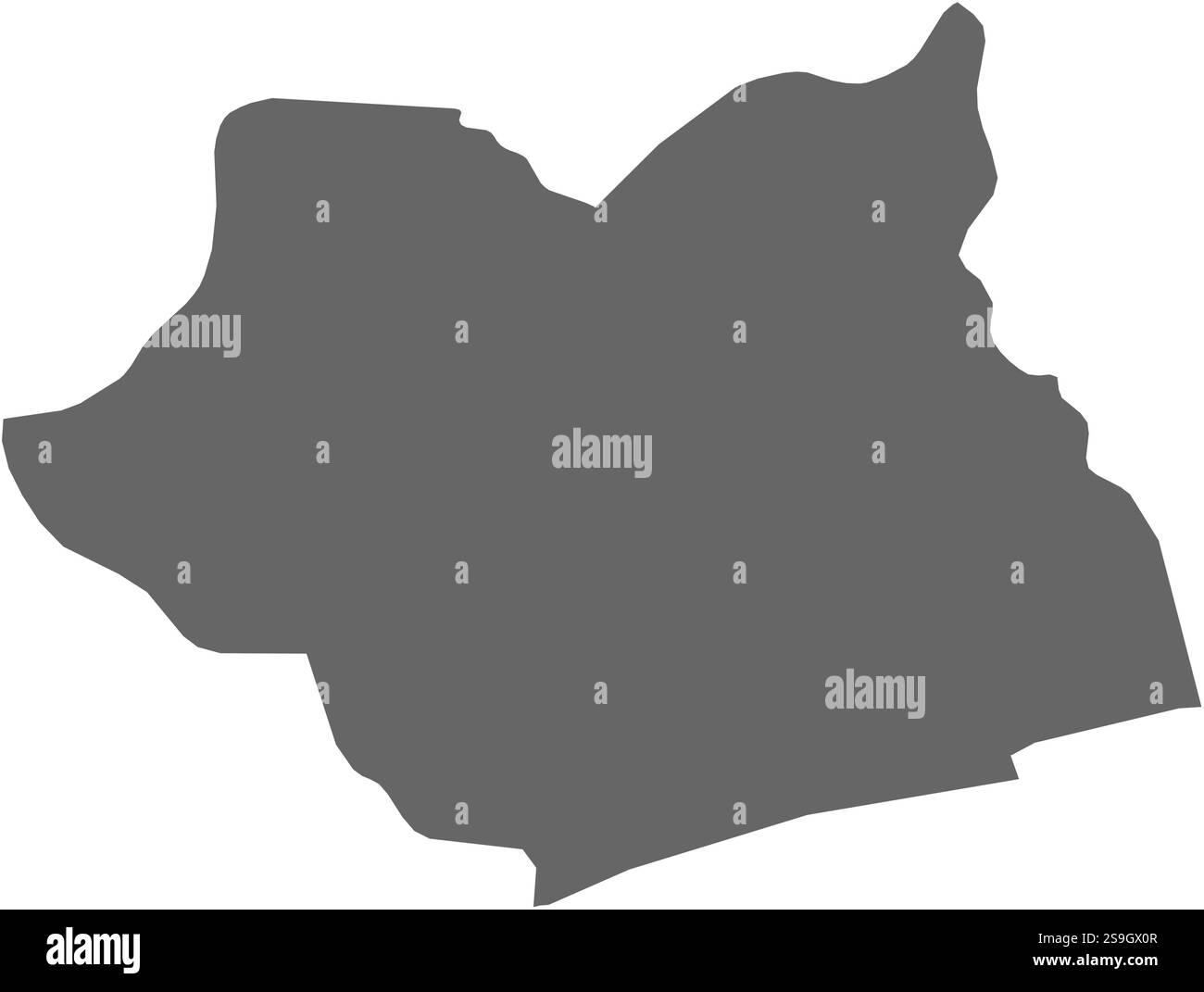 Karte von Maritime, eine Provinz von Togo. Stock Vektor