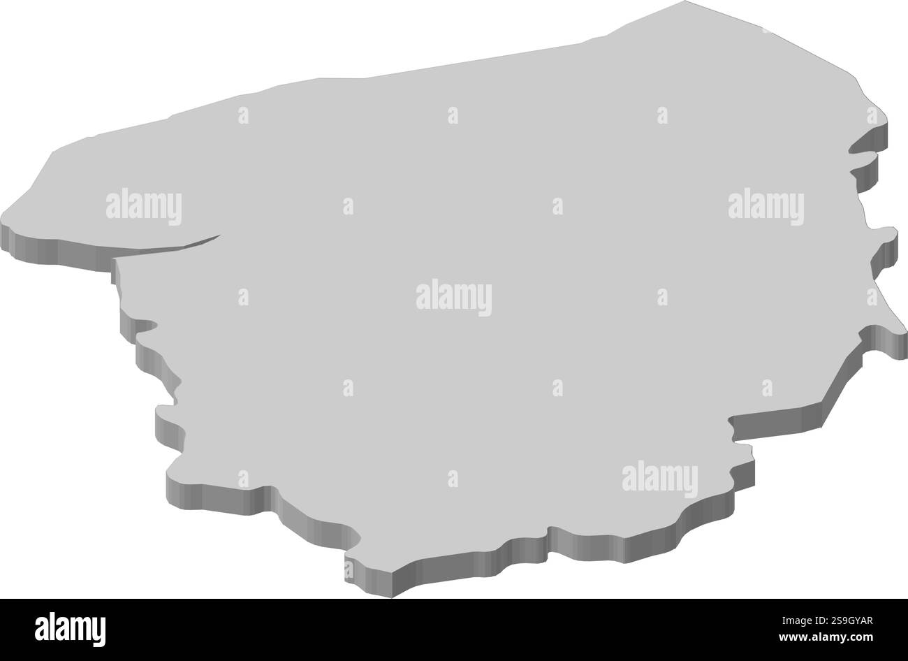 Karte der Obernormandie, eine Provinz Frankreichs. Stock Vektor