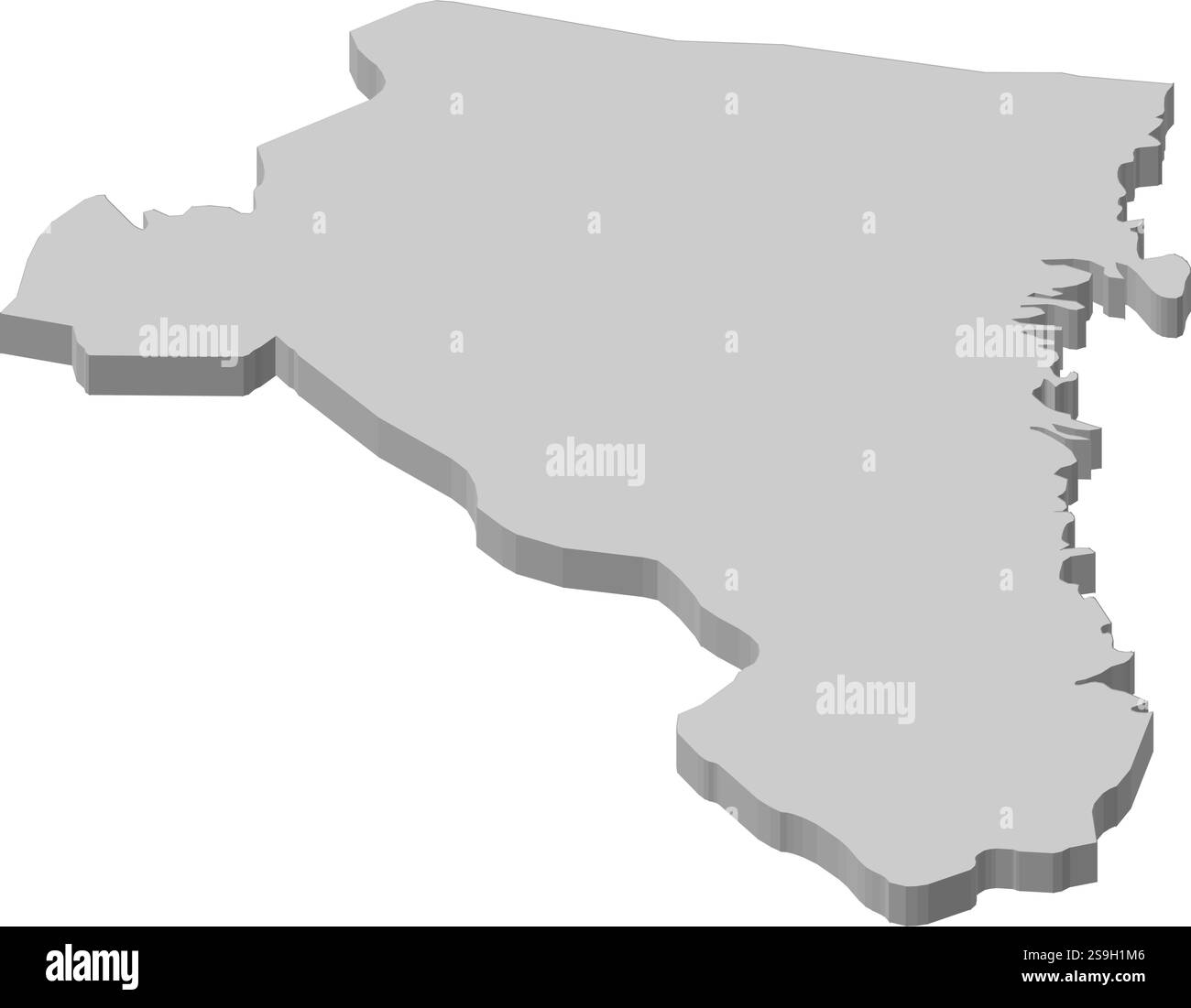 Karte von Gävleborg County, einer Provinz von Schweden. Stock Vektor