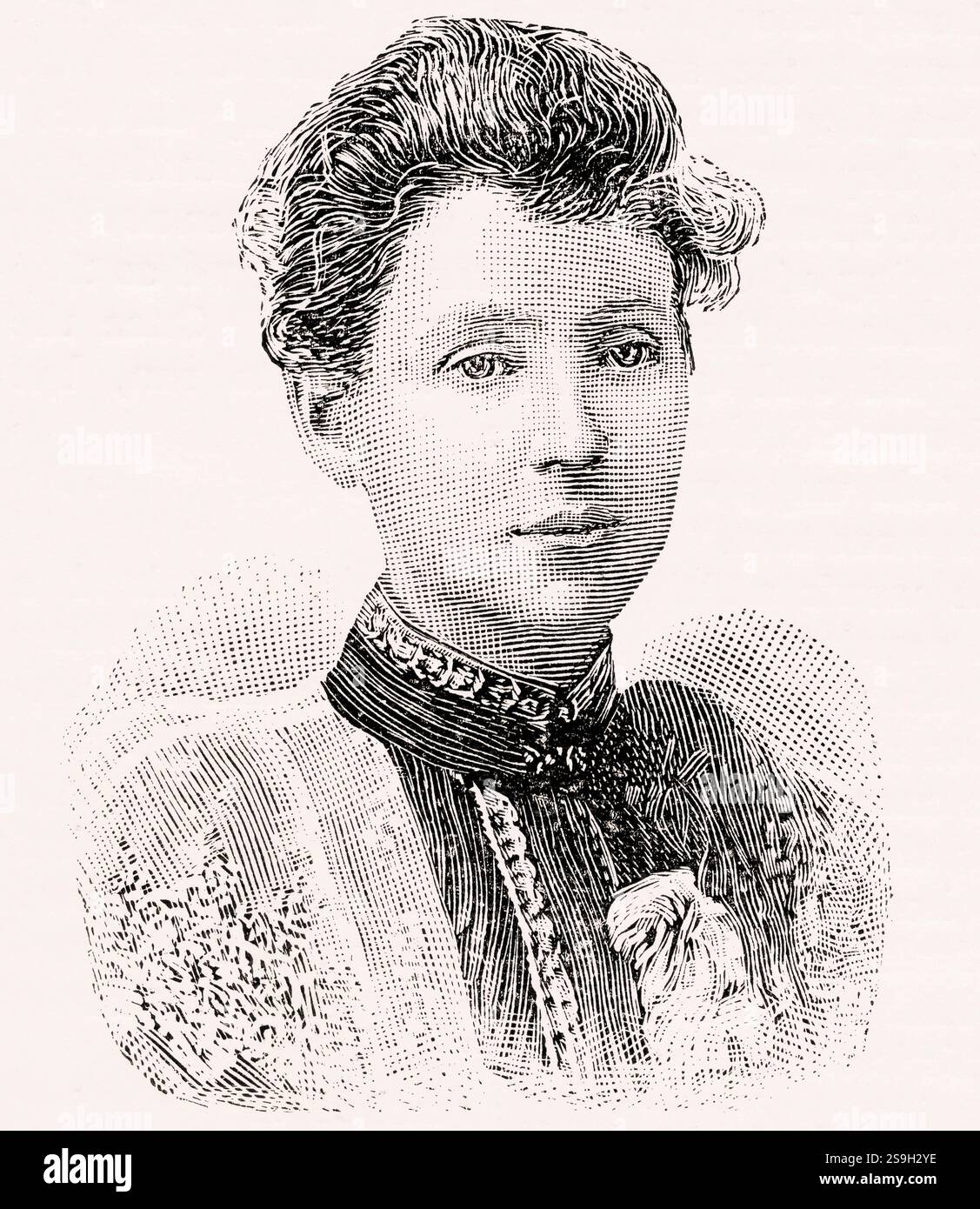 Teresa McGrath, 1765 - 1907. Irisch-australisches Kindermädchen und Krankenschwester der beiden Kinder von Major Charles des Voeux. 1897 erhielt sie das Victoria Cross für ihre Tapferkeit während der Schlacht von Saragarhi. Aus der Graphic Illustrated Weekly Zeitung, erschienen 1897. Stockfoto