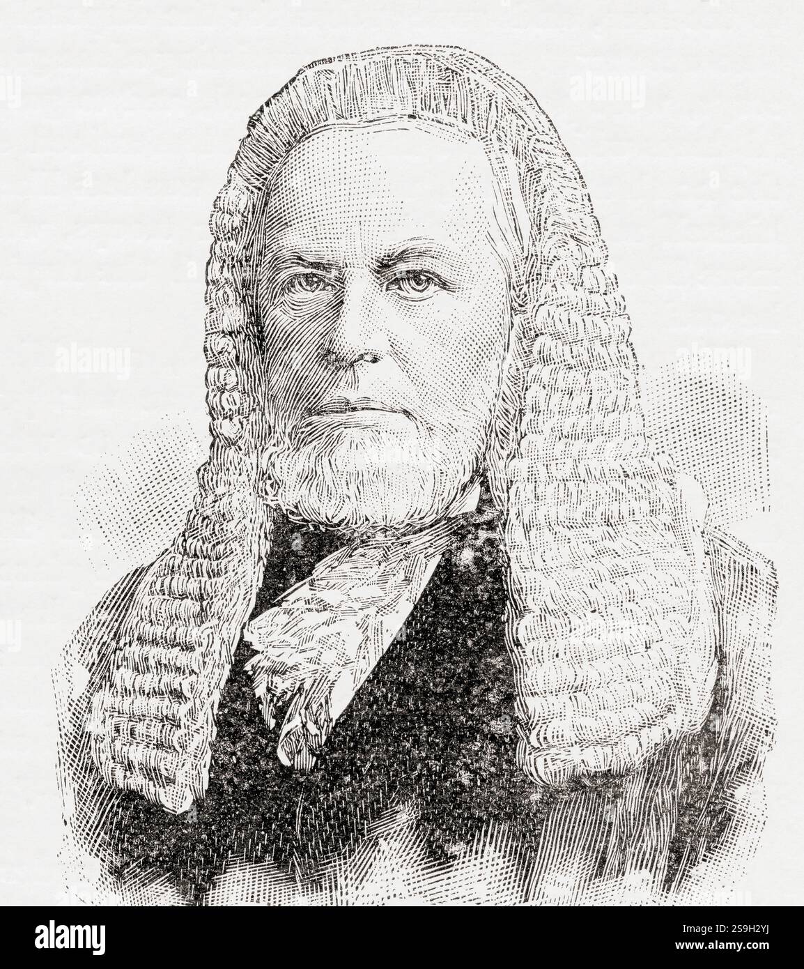 Henry Charles Lopes, 1. Baron Ludlow, 1828–1899. Britischer Richter und Politiker der Konservativen Partei. Aus der Graphic Illustrated Weekly Zeitung, erschienen 1897. Stockfoto