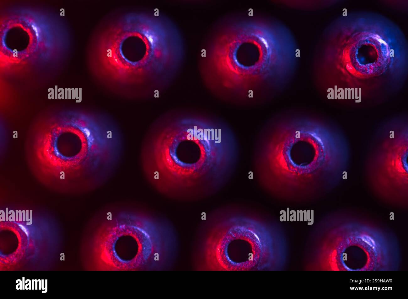Abstrakte Sicht auf Hohlpunktgeschosse Stockfoto