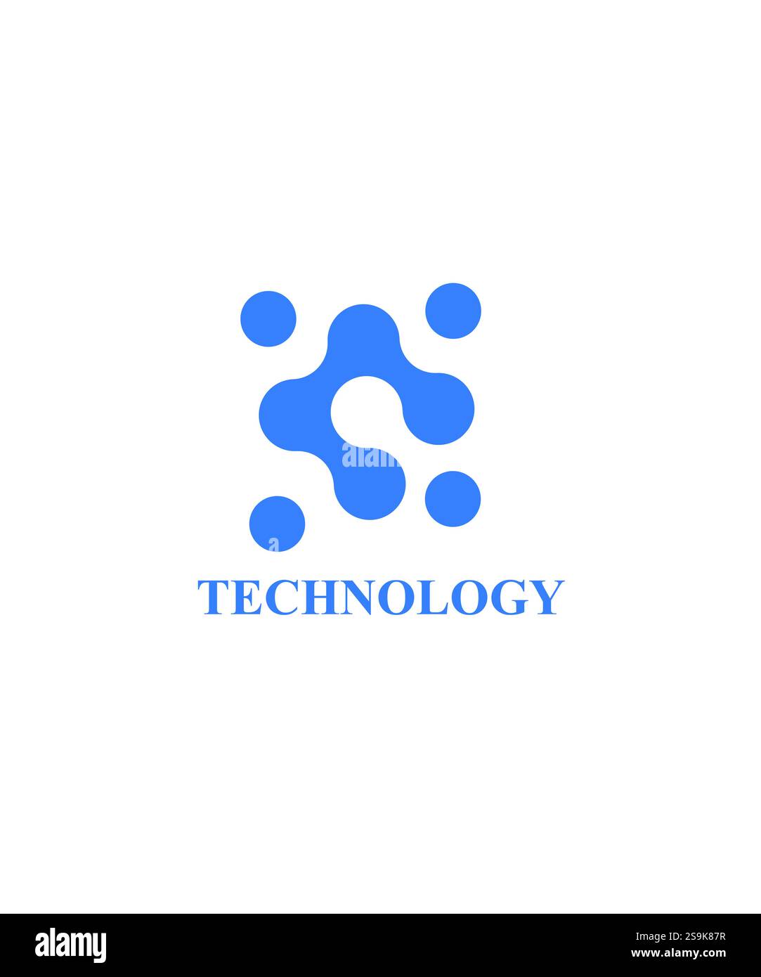 Abstraktes blaues Tech-Logo-Design, Technologie-Logo-Design-Vektor-Illustration Stock Vektor