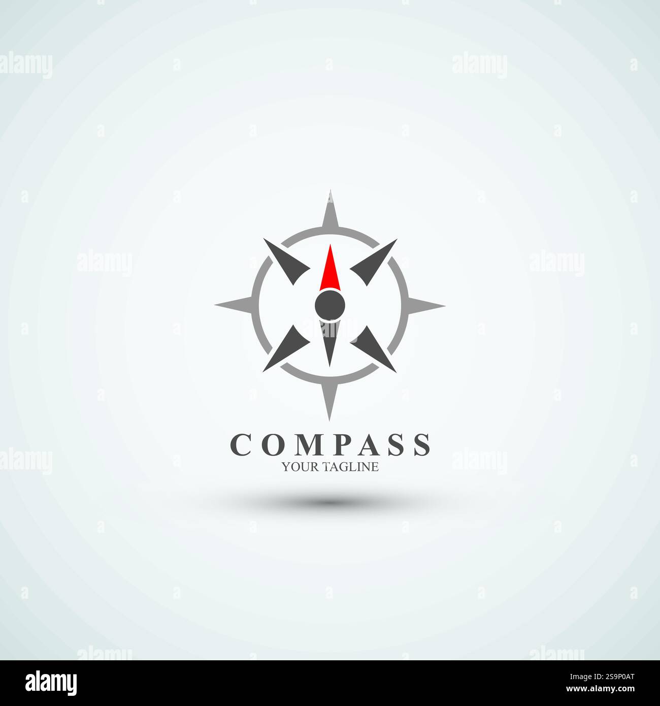 Illustration des Symbols für das Kompass-Logo Stock Vektor