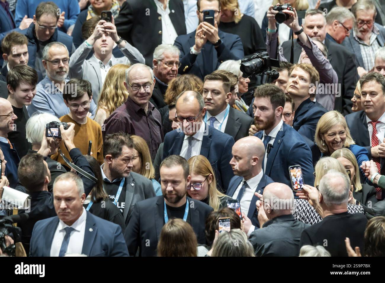 Neujahrsempfang der CDU bei Kanzlerkandidat Friedrich Merz in Kuenzelsau. Bundesvorsitzender der CDU und Vorsitzender der CDU-CSU PA Stockfoto