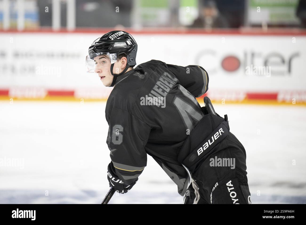 PSD Bank Dome, Düsseldorf, Nordrhein-Westfalen, Kevin Niedenz (Koelner Haie, #46), PENNY DEL, Duesseldorfer EG- Koelner Haie am 24.01.2025 Stockfoto