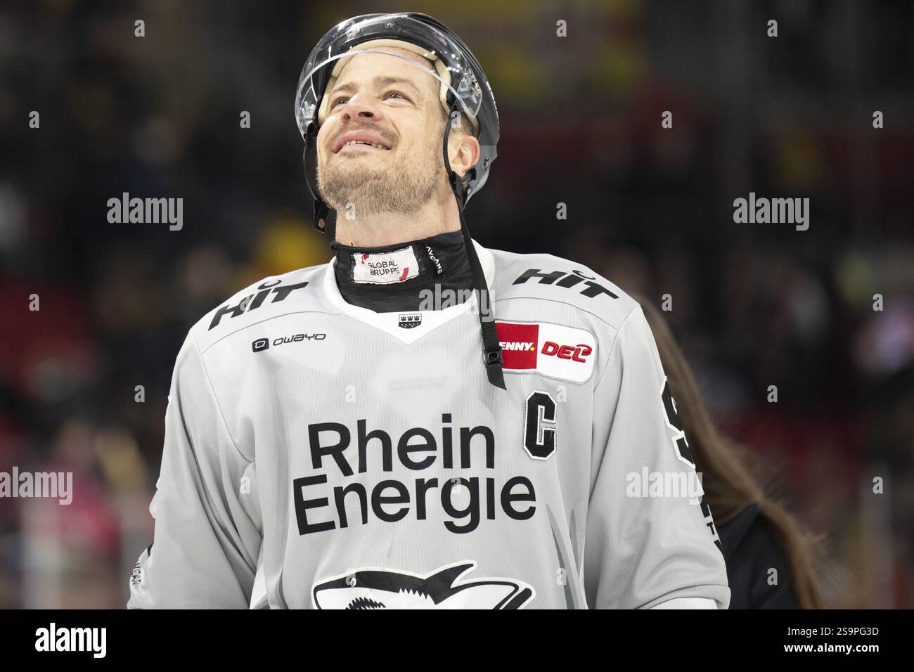 PSD Bank Dome, Düsseldorf, Nordrhein-Westfalen, Moritz Müller (Koelner Haie, #91), PENNY DEL, Duesseldorfer EG- Koelner Haie am 24.01.2025 Stockfoto