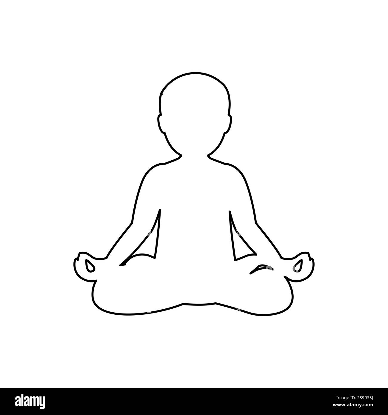 Yoga Mann Illustration Zeichen Symbol Vektor Emoji Lotus Wellness Stock Vektor