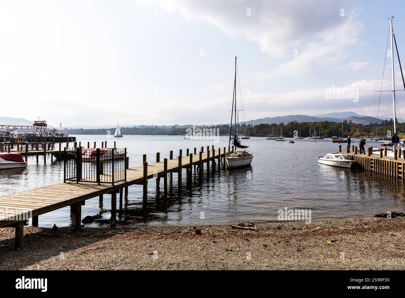 Ambleside, Lake Windermere, Cumbria, Großbritannien, England, Ambleside Cumbria, Windermere UK, Windermere Lake, Windermere Cumbia, Lake, lake District Stockfoto