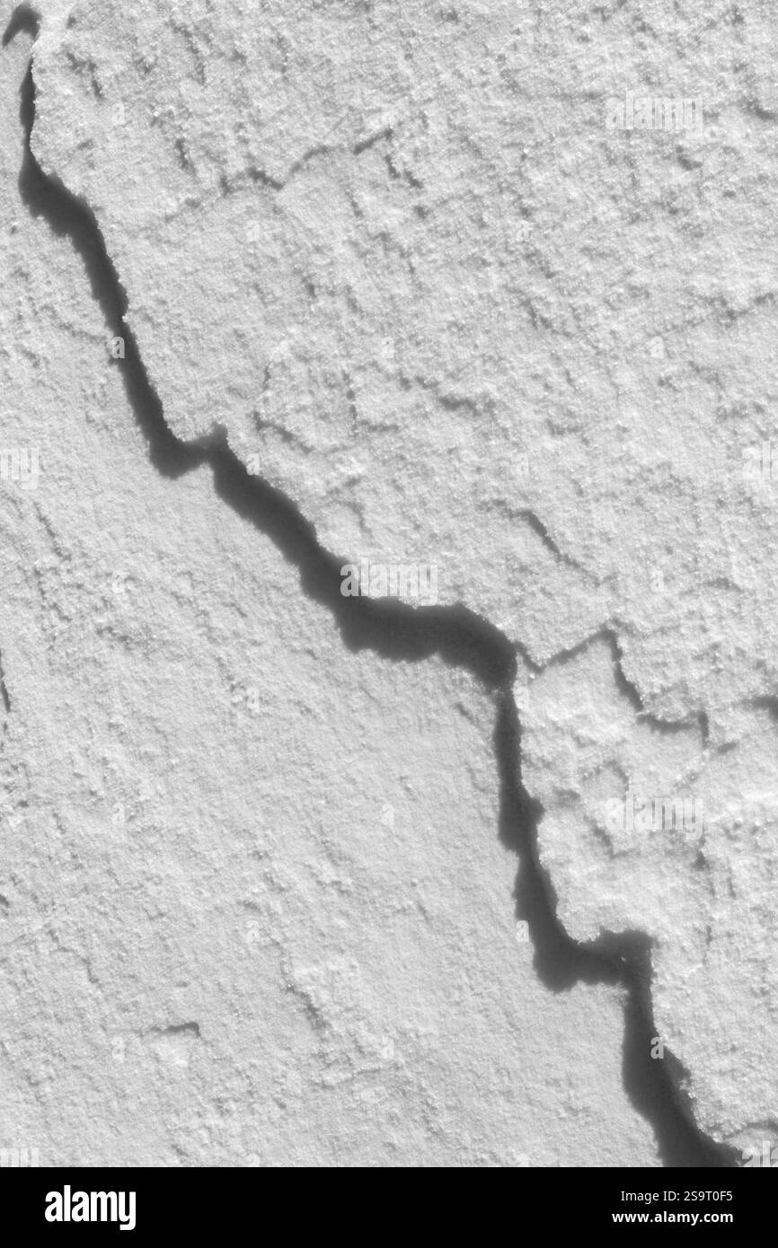 Nahaufnahme der Hintergrundtextur für frischen Schnee, Schneemuster, Kallahdenniemi, Helsinki, Finnland. Stockfoto