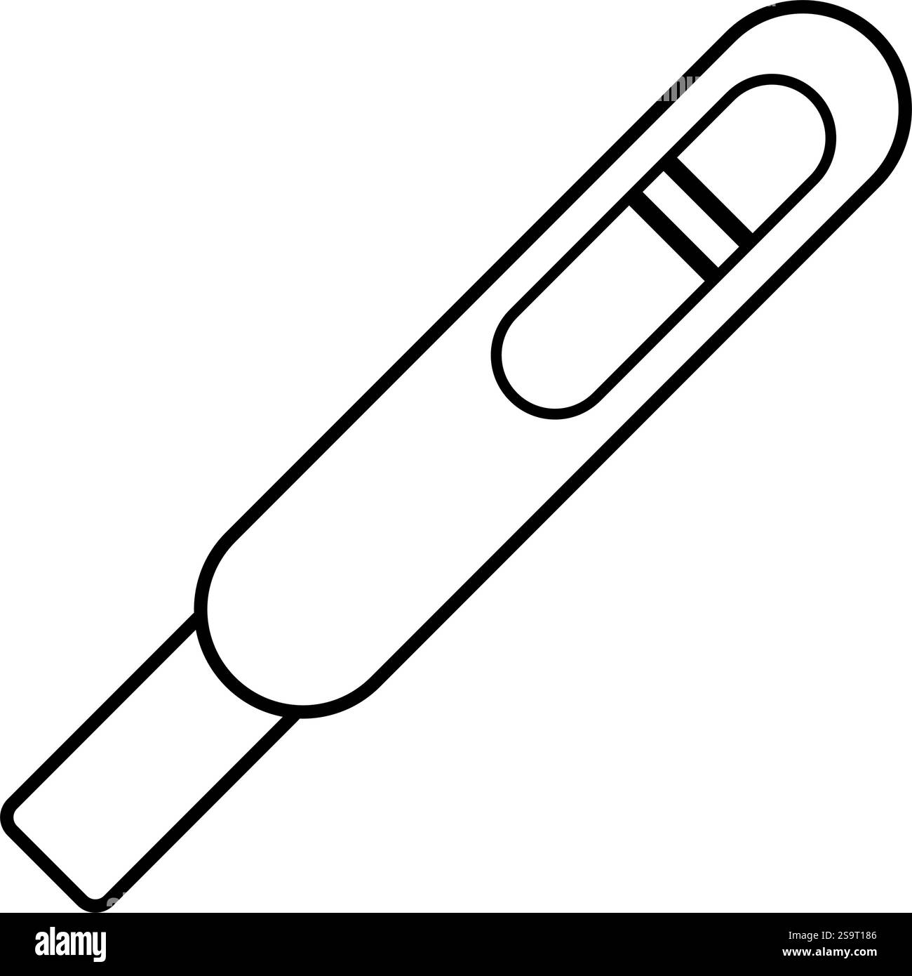 Symbol für positive Schwangerschafts- oder Ovulationstests Stock Vektor