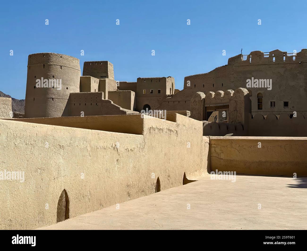Bahla Fort, Oman, erbaut im 13. Jahrhundert - Smartphone-aufgenommenes Stockfoto